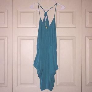 Faux wrap tank dress